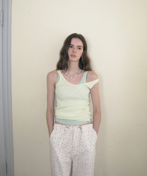 Halo layered knit sleeveless - Yellow