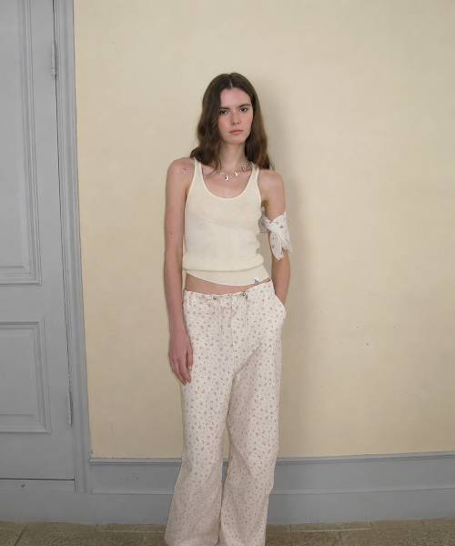 Halo layered knit sleeveless - Ivory