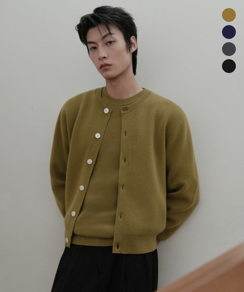 [빅토리아 울] 라운드 넥 크롭 가디건 (4 colors)