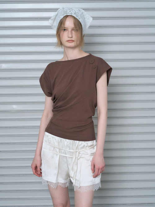 INCISIONAL DRAPE T-SHIRT (3 COLOR)