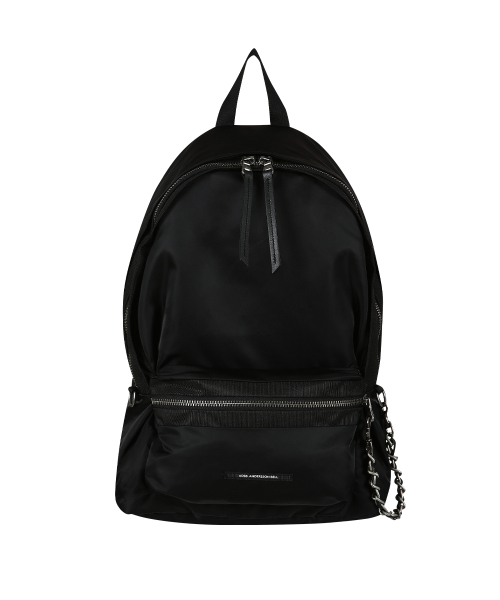 UNISEX URBAN NYLON CHAIN BACKPACK aaa561u(BLACK)