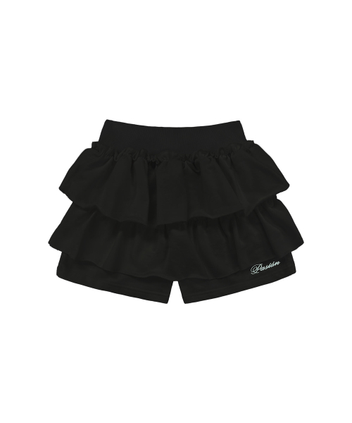Ruffle Pop Mini Skirt_Black