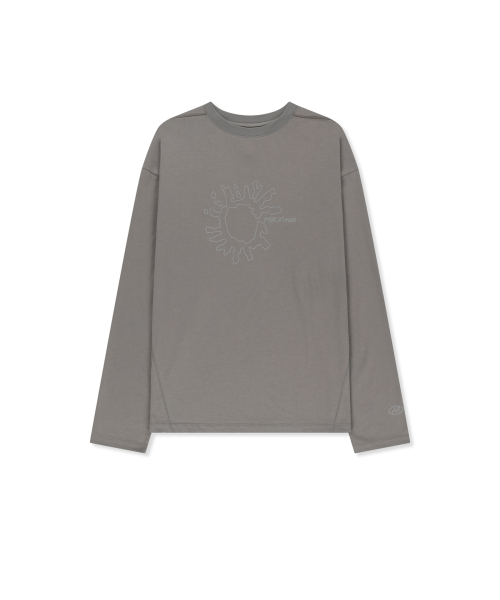 MATIN PACE SUNBURST GRAFFITI COVERED TOP IN CHARCOAL