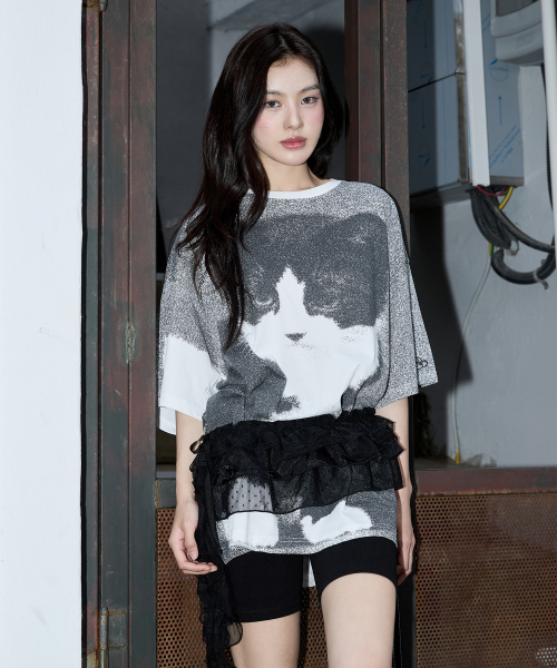 ALL-OVER PRINT OVER FIT T-SHIRT [BLACK]