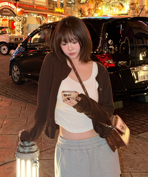 [Size Upgraded Ver.] Square Travel Big-Bag (Camel Brown)