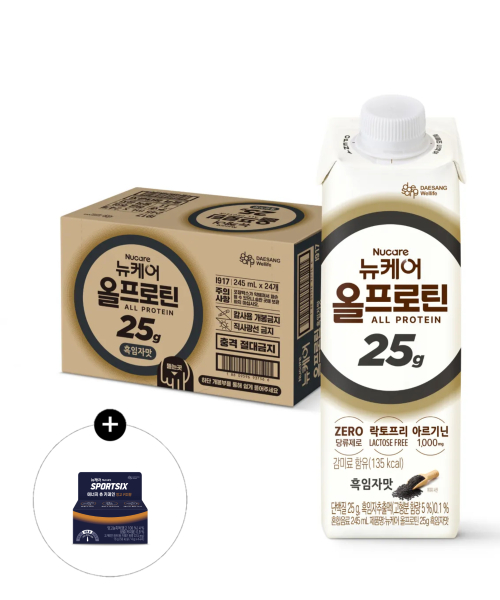 24팩) 뉴케어 올프로틴 흑임자맛 25g 단백질 드링크 245ml