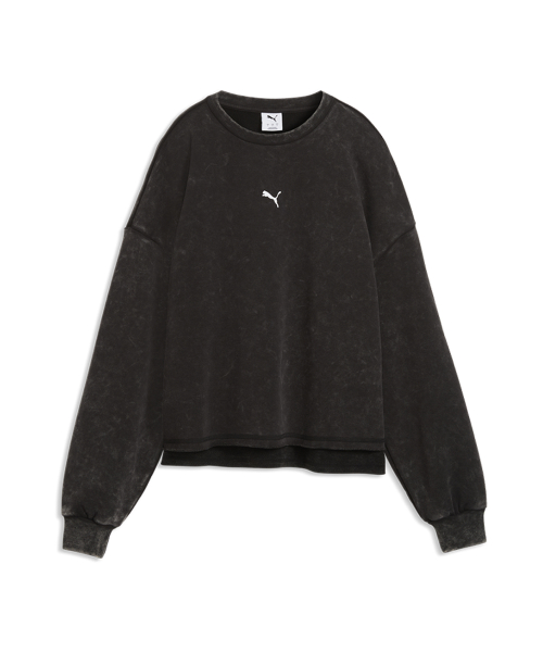 RUN CULTURE COLLECTIVE Oversized Washed Graphic Crew TR - PUMA Black / 639049-01