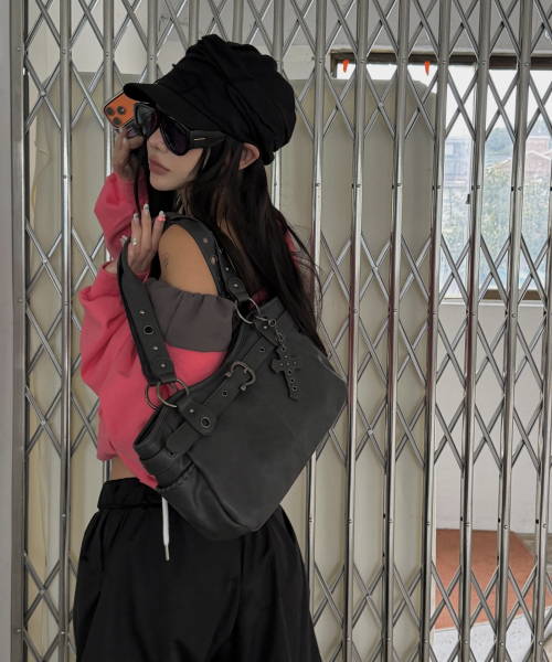 MUSINSA | SEYSTUDIO Velor Bag - Charcoal