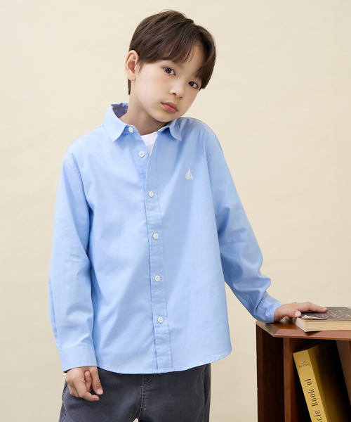 [Essential] 옥스포드 셔츠 & 넥타이 세트 스카이 블루 (BI6764UE1Q)