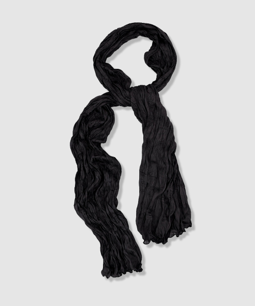 AGAVE WRINKLE SCARF - BLACK