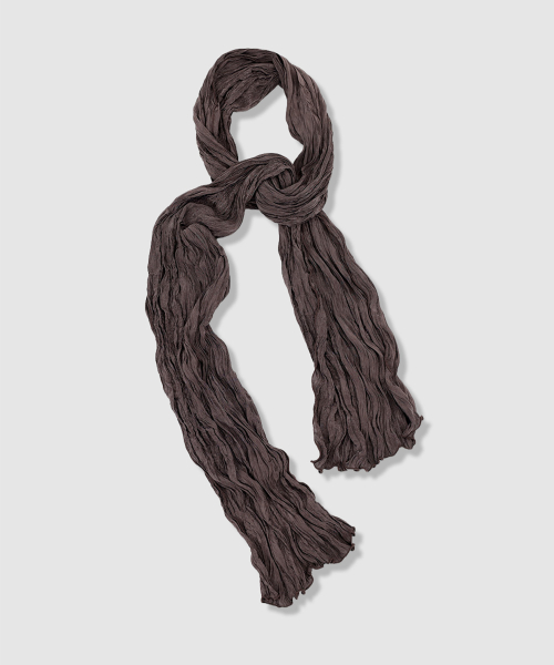 AGAVE WRINKLE SCARF - BROWN
