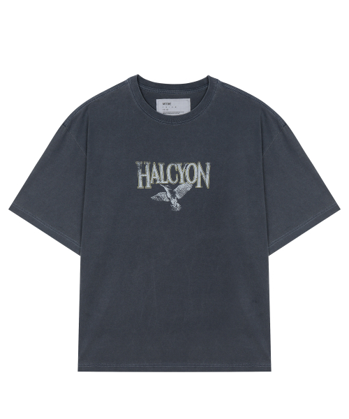 HALCYON STATUE WASHED T-SHIRT / NAVY