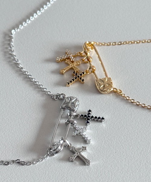 clip cross necklace