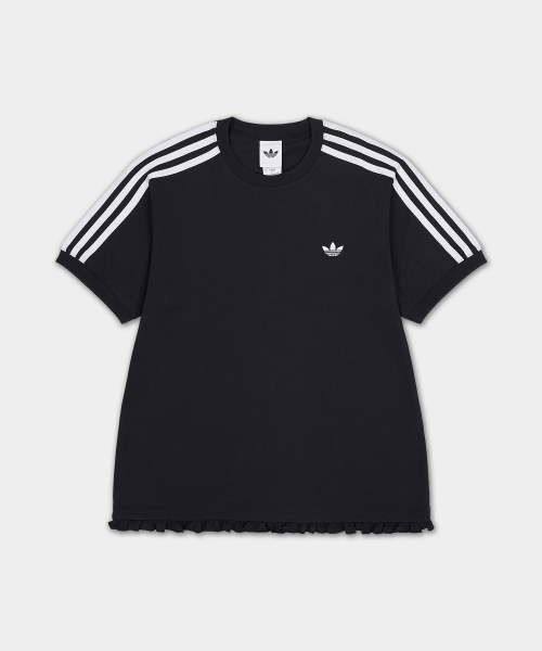 PLEAT 3S TEE BLACK