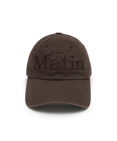 MUSINSA公式 | MATIN KIM MATIN LOGO WASHED BALL CAP IN BROWN