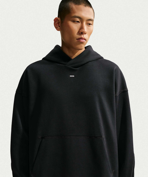 스포츠웨어 플리스 풀오버 후디 M - 블랙