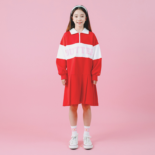 B.리미 카라 플리츠 원피스 JVFOP22