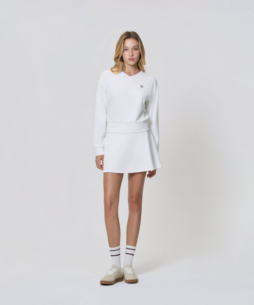 W 액티브 플레어 스커트 (White)