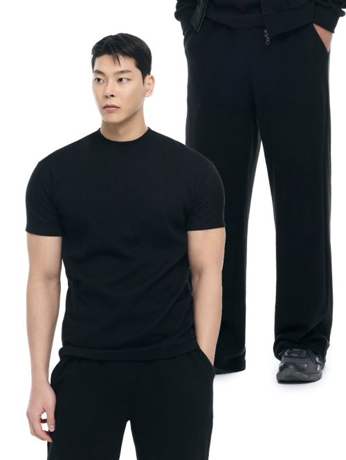 [SET] 퍼펙트 특양면 무지 머슬핏 반팔 티셔츠_7Color + 퍼펙트 특양면 무지 와이드 팬츠_7Color