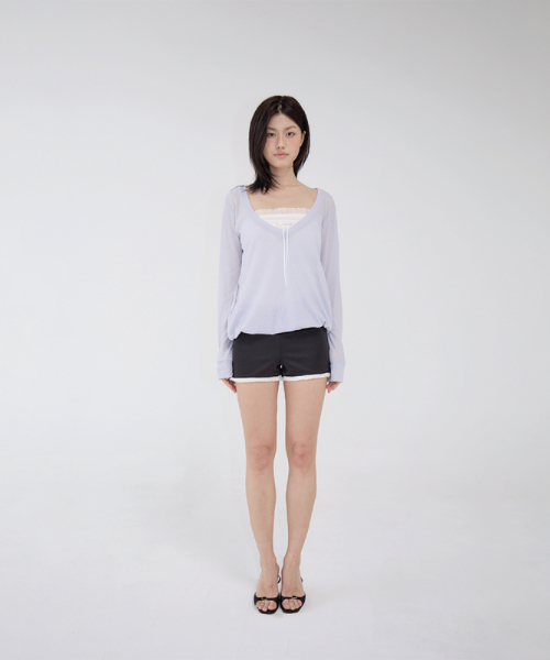 FRILL SHORTS BLACK