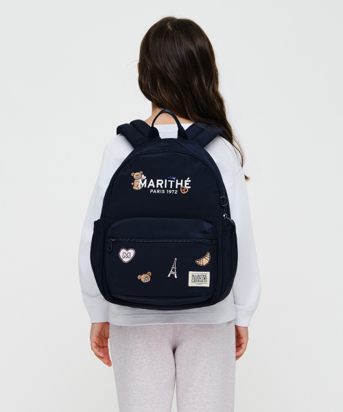 KIDS ALLOVER BEAR WAPPEN BACKPACK navy