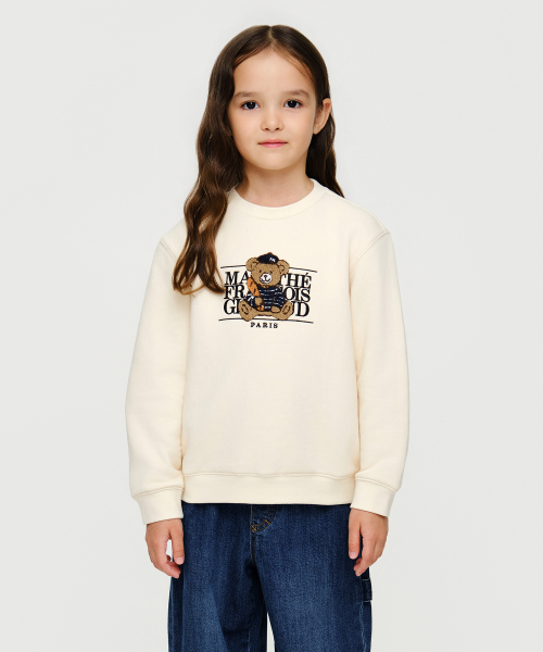 KIDS BREAD BEAR CLASSIC LOGO SWEATSHIRT light beige