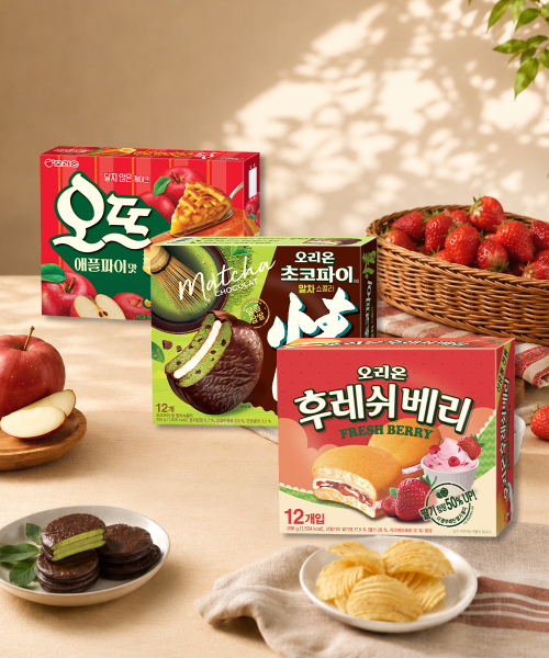 오뜨 애플파이 10P + 초코파이 말차쇼콜라 12P + 후레쉬베리 12P
