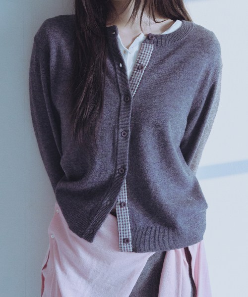 WOVEN PATCH CARDIGAN - 3 colors