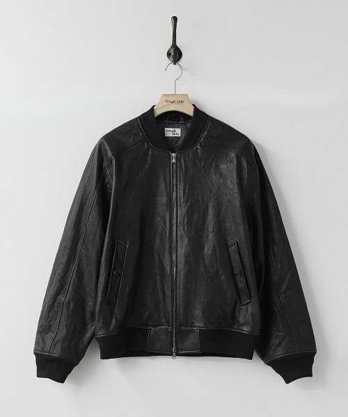 Leather Horizon Bomber Lambskin Black