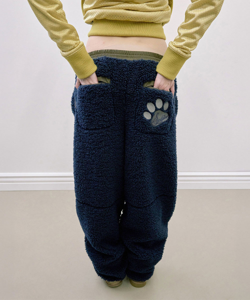 Teddy Wide Pants Navy