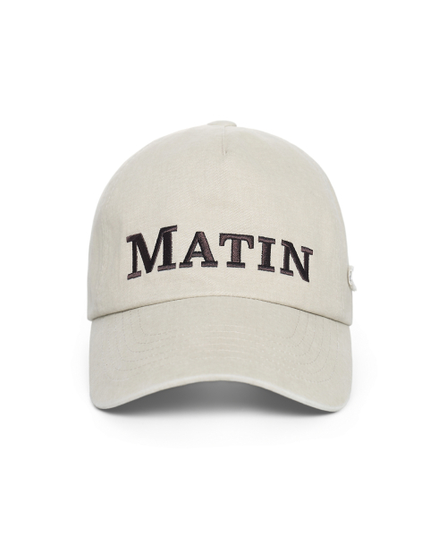 MATIN FLAT CROWN BALL CAP IN BEIGE