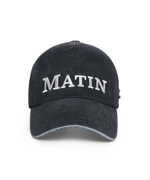 MATIN FLAT CROWN BALL CAP IN CHARCOAL