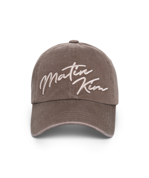 LOGO SCRIPT BALL CAP IN BROWN