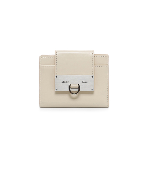 MATIN ARCH RING FLAP WALLET IN LIGHT BEIGE