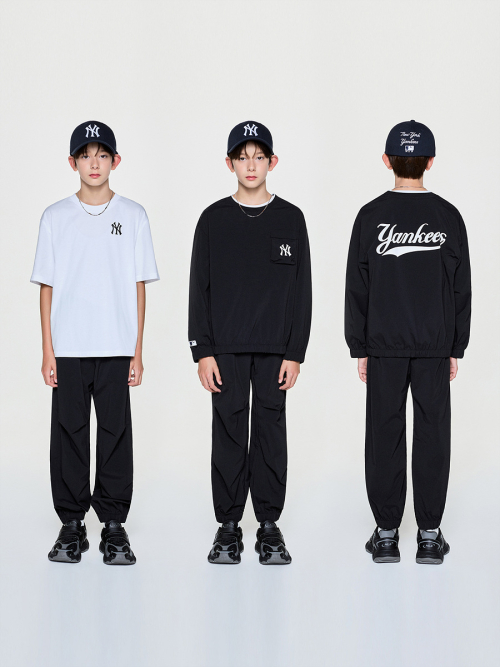 베이직 우븐 맨투맨 3P 세트 NY (Black)