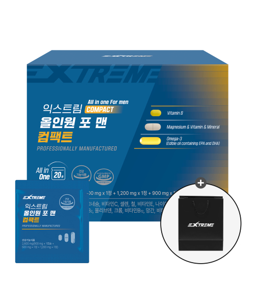 올인원 포 맨 컴팩트 멀티비타민 30포 X 1박스 (1개월분)