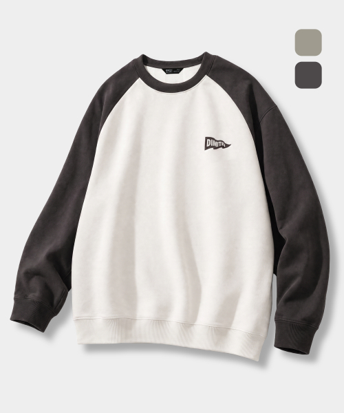© EVERYONES SOFT TOUCH SWEAT SHIRT (RAGLAN COLOR BLOCK)_2 COLOR