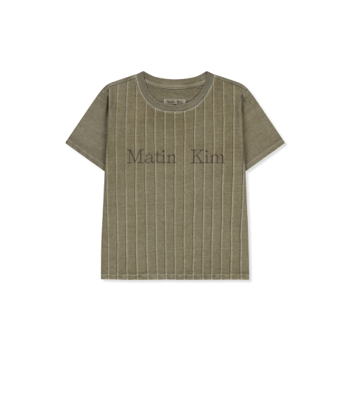 WASHED LOGO FULL PINTUCK TOP IN BEIGE