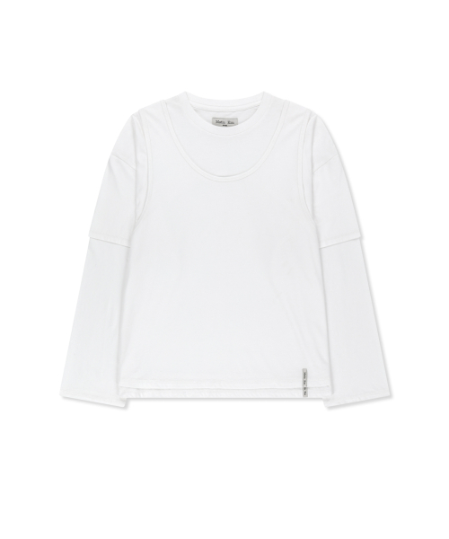 CROSS BACK LAYERED TOP IN WHITE