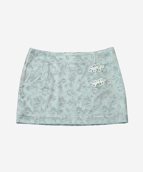 Knotted Satin Mini Skirt #Ook(玉)