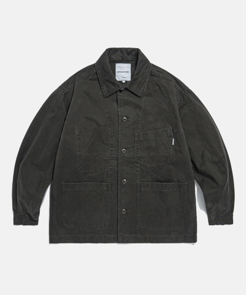 French Wide Work Jacket (Moleskin) Dark Grey