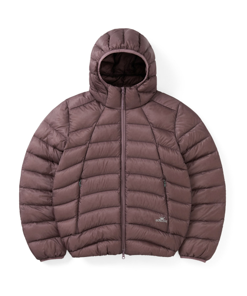 Hooded Fly Light Down Jacket Rose