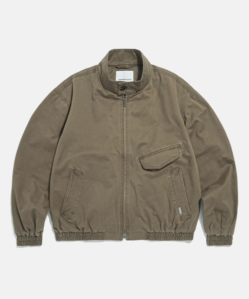 Washed Cotton Harrington Jacket Mocha