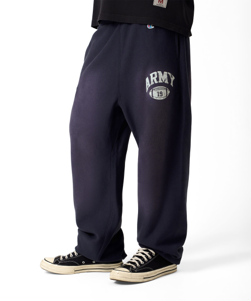 헤리티지 ARMY 와이드핏 스웨트 팬츠 Navy