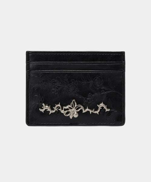 Noir Bloom Card Wallet (Black)