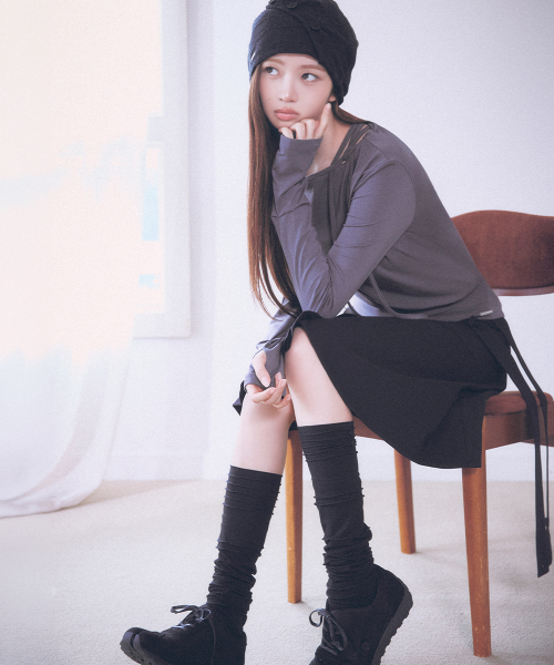 Sazanami knee socks BLACK