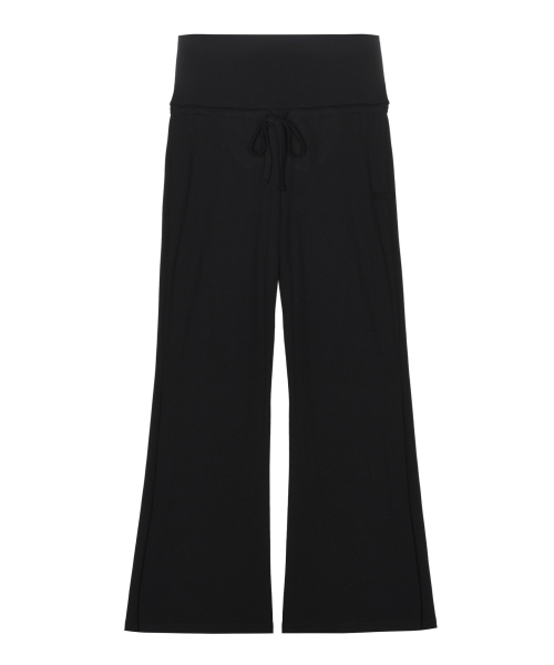 FOLD WIDE PANTS_BLACK