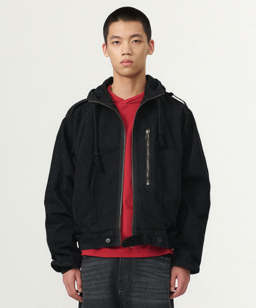 CROPPED M-65 FIELD JACKET (BLACK)