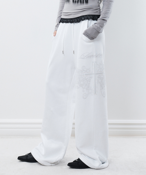 RL CROSS COLORSTONE TRAINING PANTS(WHITE)
