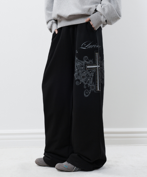 RL CROSS COLORSTONE TRAINING PANTS(BLACK)